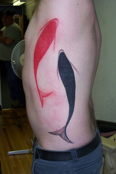 Awesome Fish Tattoo on Left Side