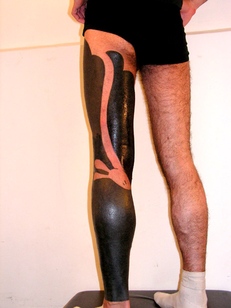 Leg tattoo by Lionel